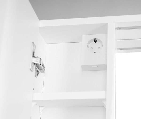 Aqualine Aqualine, ZOJA/KERAMIA FRESH STRIP galerka s LED osvětlením, 60x60x14cm, lava, bílá, 45021S