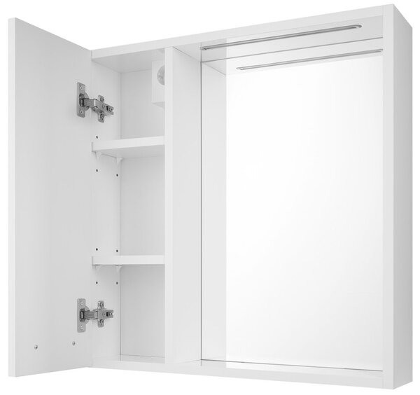 Aqualine Aqualine, ZOJA/KERAMIA FRESH STRIP galerka s LED osvětlením, 60x60x14cm, lava, bílá, 45021S