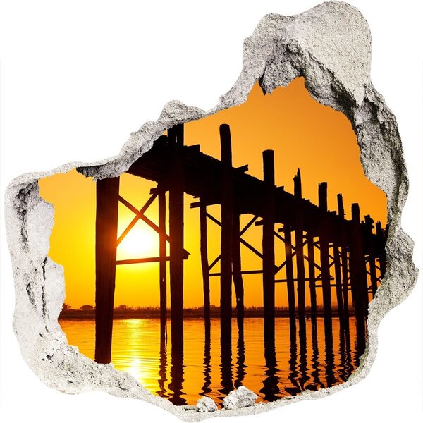 Fototapeta díra na zeď 3D Most západ slunce nd-p-89928276