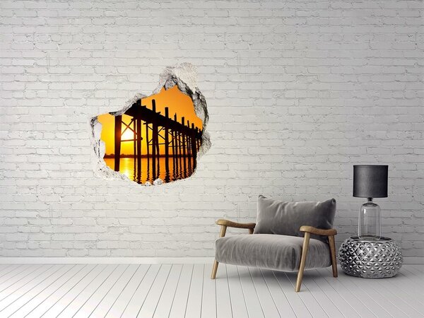 Fototapeta díra na zeď 3D Most západ slunce nd-p-89928276