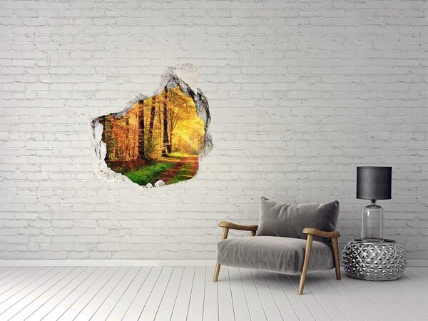 Nálepka fototapeta 3D výhled Podzim les nd-p-91078750