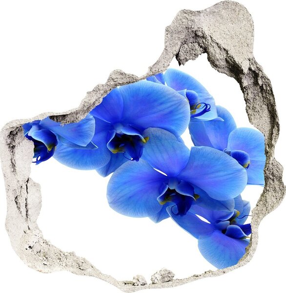 Samolepící díra nálepka Modrá orchidej nd-p-91549599