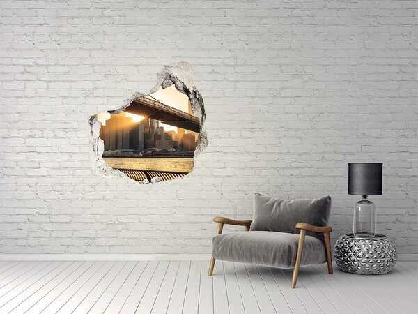 Fototapeta díra na zeď 3D Brooklynský most nd-p-91387944
