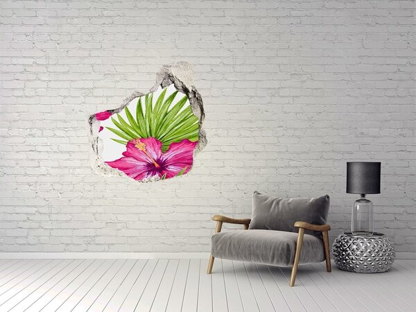 3D díra na zeď Hawajské květiny nd-p-91341582