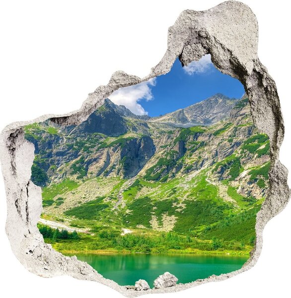 Díra 3D foto tapeta nálepka Jezero v horách nd-p-92038877