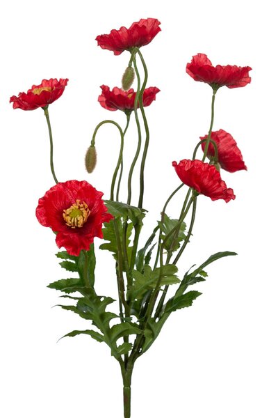 Animadecor Umělá květina - Vlčí mák červený svazek 35cm