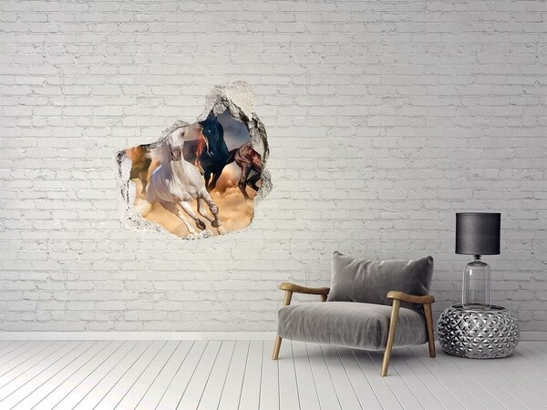 Fototapeta díra na zeď 3D Koně ve cvalu nd-p-92773051