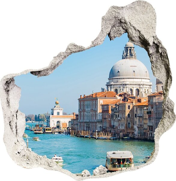 Nálepka 3D díra na zeď Benátky Itálie nd-p-92755099