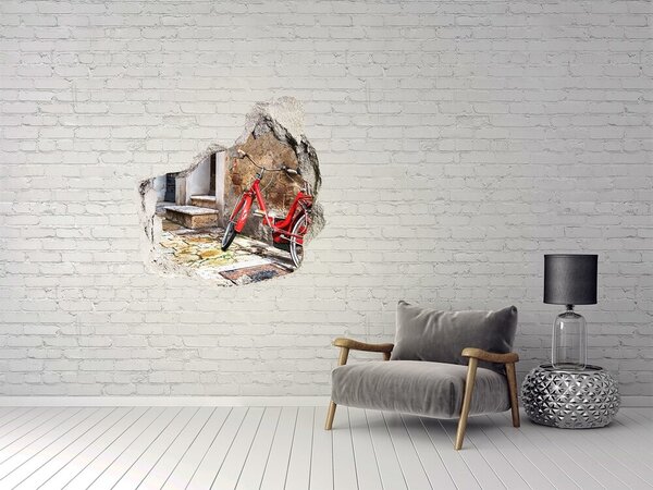 Díra 3D foto tapeta nálepka Červené kolo nd-p-92372421