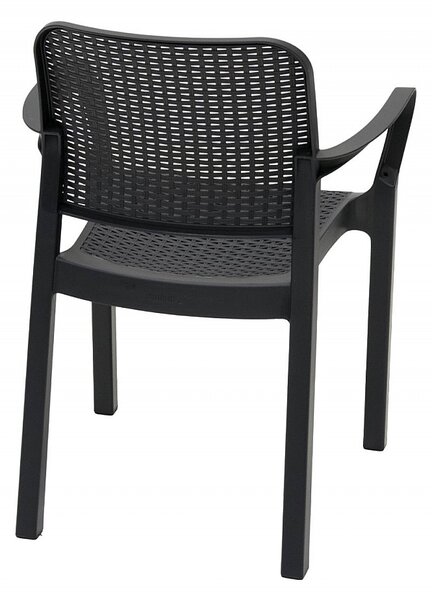 Zahradní plastové křeslo KARA (antracit)