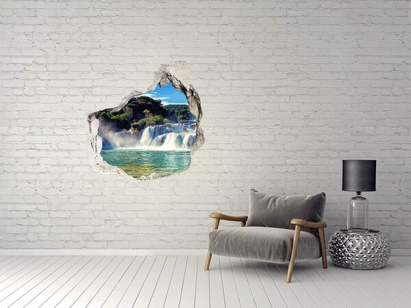 Díra 3D foto tapeta nálepka Vodopády Krka nd-p-92934711