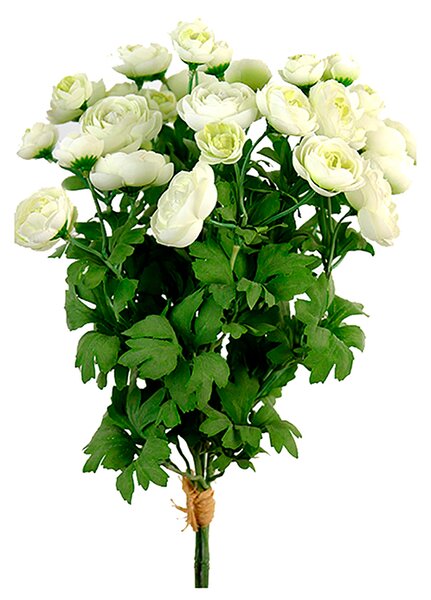 Animadecor Umělá květina - Pryskyřník bílý svazek 44cm