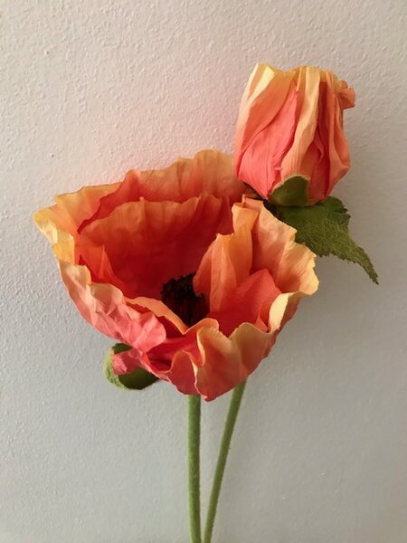 Animadecor Umělá květina - Vlčí mák oranžový 90cm
