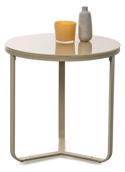 KONFERENČNÍ STOLEK, krémová, kov, 50/50/50 cm Xora - Konferenční stolky, Online Only