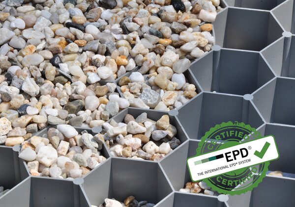 BERA Gravel Fix PRO štěrková rohož, šedá – paleta 80 ks / 71 m²