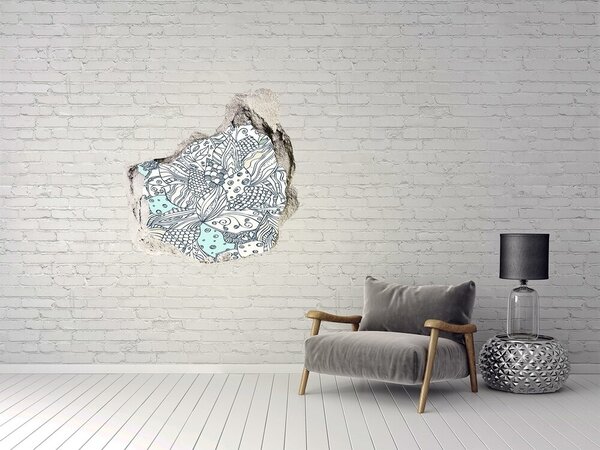 Fototapeta díra na zeď 3D Květinový vzor nd-p-94763765