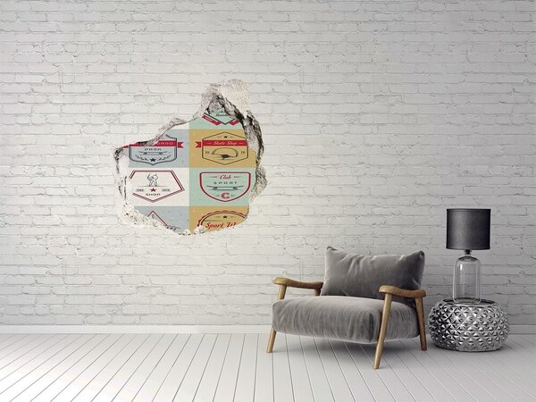 Fototapeta díra na zeď 3D Kolečkové brusle značka nd-p-95943717