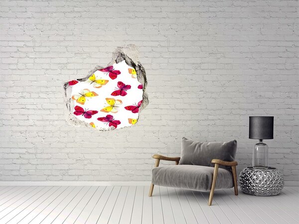 Fototapeta díra na zeď 3D Motýli v květinové zahradě nd-p-96038679