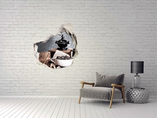 Díra 3D foto tapeta nálepka Mlýnek na kávu nd-p-96066762