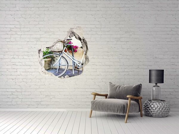 Fototapeta díra na zeď 3D Bílé kolo nd-p-96033968