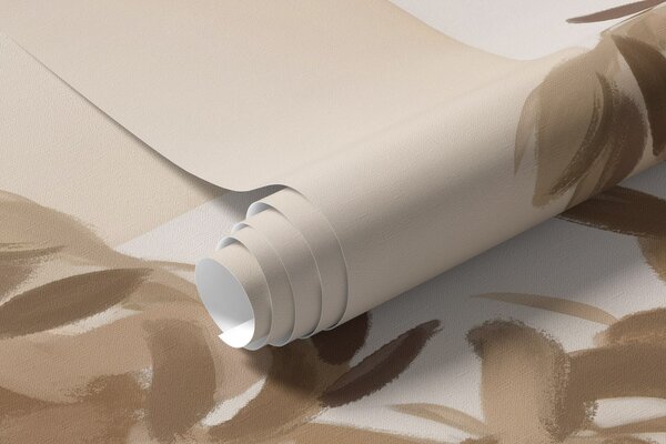 Fototapety Rostliny v květináčích v béžových tónech před abstraktními oblouky, minimalistický styl, elegantní a, Fototapety 3D, w09013 : uwalls.cz