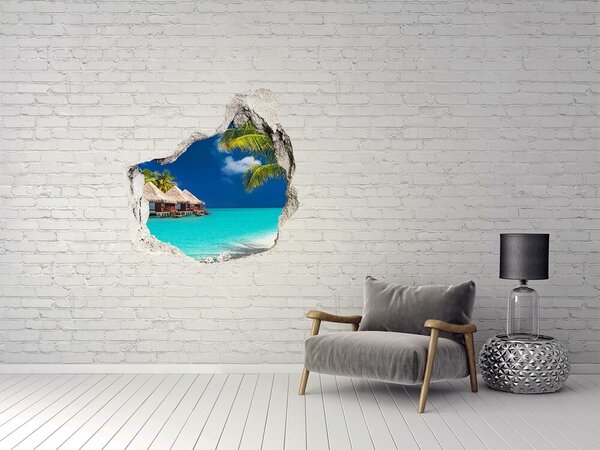 Nálepka fototapeta 3D na zeď Bungalovy Maledivy nd-p-97187351