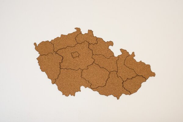 Samolepicí korková mapa Moje Česko Doplňky: Mapa bez popisků