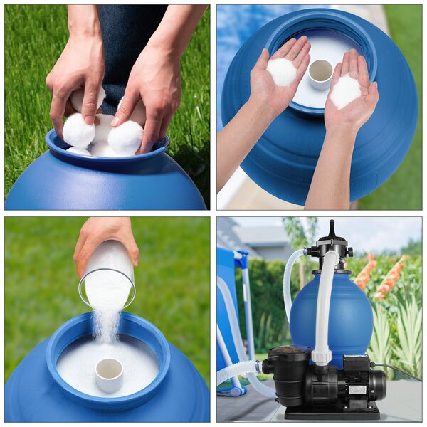 Písková filtrace k bazénu AQUA 15 900 l/h, modrá Monzana