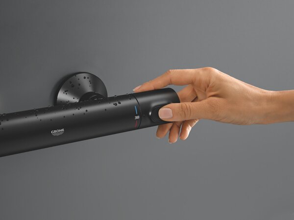 Grohe Precision Flow sprchová baterie nastěnná s termostatem černá 348402430