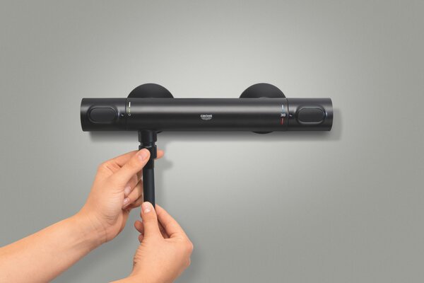 Grohe Precision Flow sprchová baterie nastěnná s termostatem černá 348402430