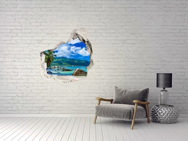 Díra 3D foto tapeta Seychely pláž nd-p-98176668