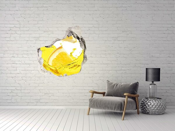 Fototapeta díra na zeď Plátky citronu nd-p-98570020