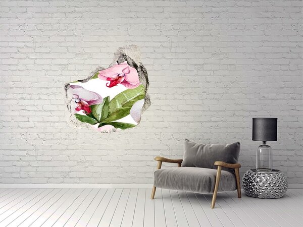 Nálepka díra na zeď Růžové orchideje nd-p-98952398