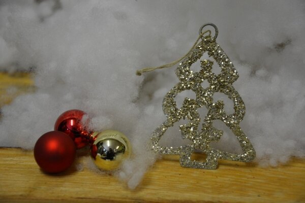 CERINO Ozdoba vánoční stromeček 7cm gold