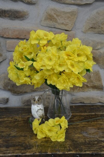 CERINO Umělá květina Narcis 54cm jeden list