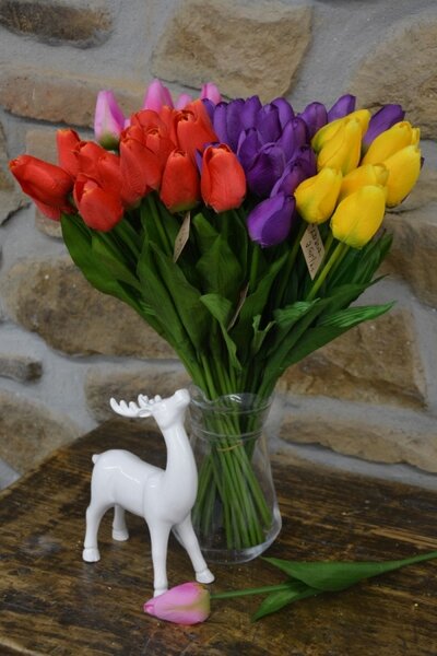 CERINO Umělá květina Tulipán 54cm - růžový 1ks