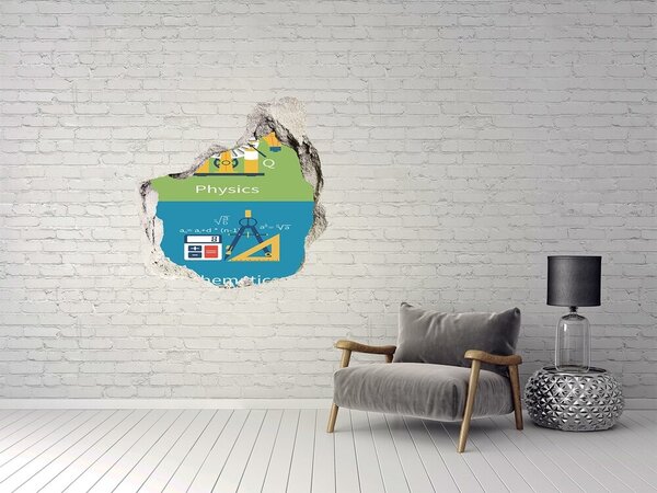 Díra 3D fototapeta nálepka Školní předměty nd-p-99028312