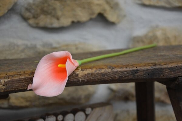 CERINO Umělá květina Kala 37cm růžová