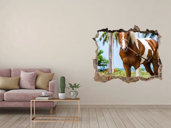 Díra 3D fototapeta nálepka Strakatý kůň nd-k-100317732