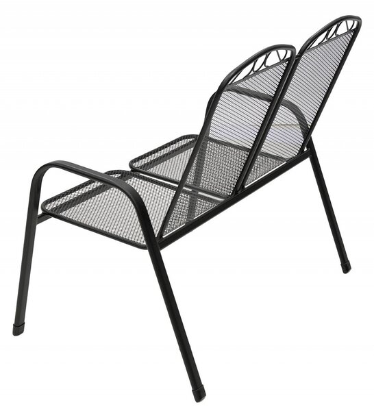 Kovová lavice GREY (černá)
