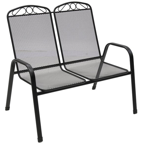 Kovová lavice GREY (černá)