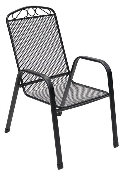 Kovové křeslo GREY (černá)