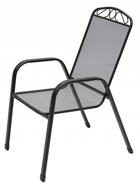 Kovové křeslo GREY (černá)