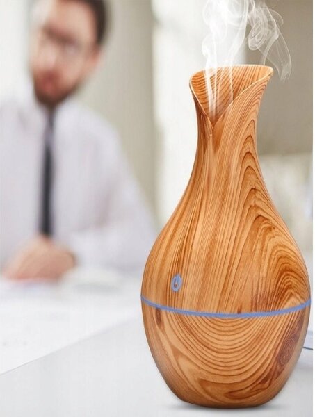 Ultrazvukový zvlhčovač vzduchu dekor tmavé dřevo 200 ml
