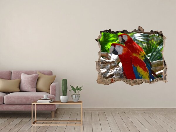 Díra 3D fototapeta nálepka Papoušek Ara nd-k-101702658