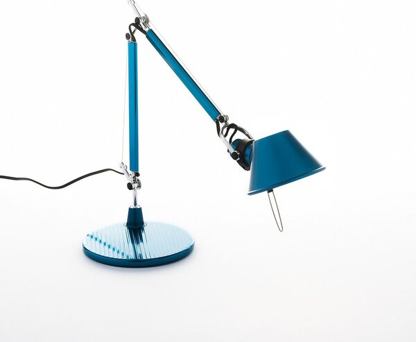 Artemide A011850 Tolomeo Micro tavolo, metalicky modrá stolní lampa, 1x6W LED E14, 45+37cm