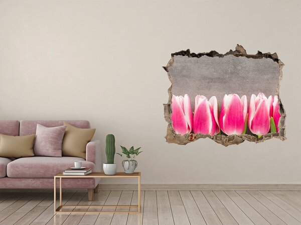 Samolepící nálepka na zeď Růžové tulipány nd-k-102142486
