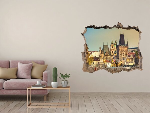 Fototapeta díra na zeď Most Praha nd-k-101827569