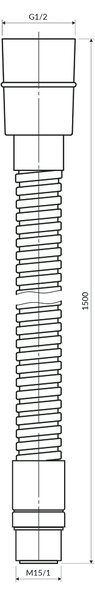 Omnires sprchová hadice 150 cm chrom 062CR