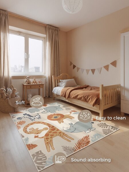 Dětský koberec Adventures 106409 Cream Multicolor 120x170 cm